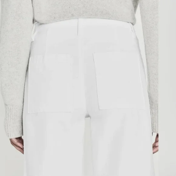 FRAME the 70s patch pocket crop in white Size 24 - Picture 2 of 9